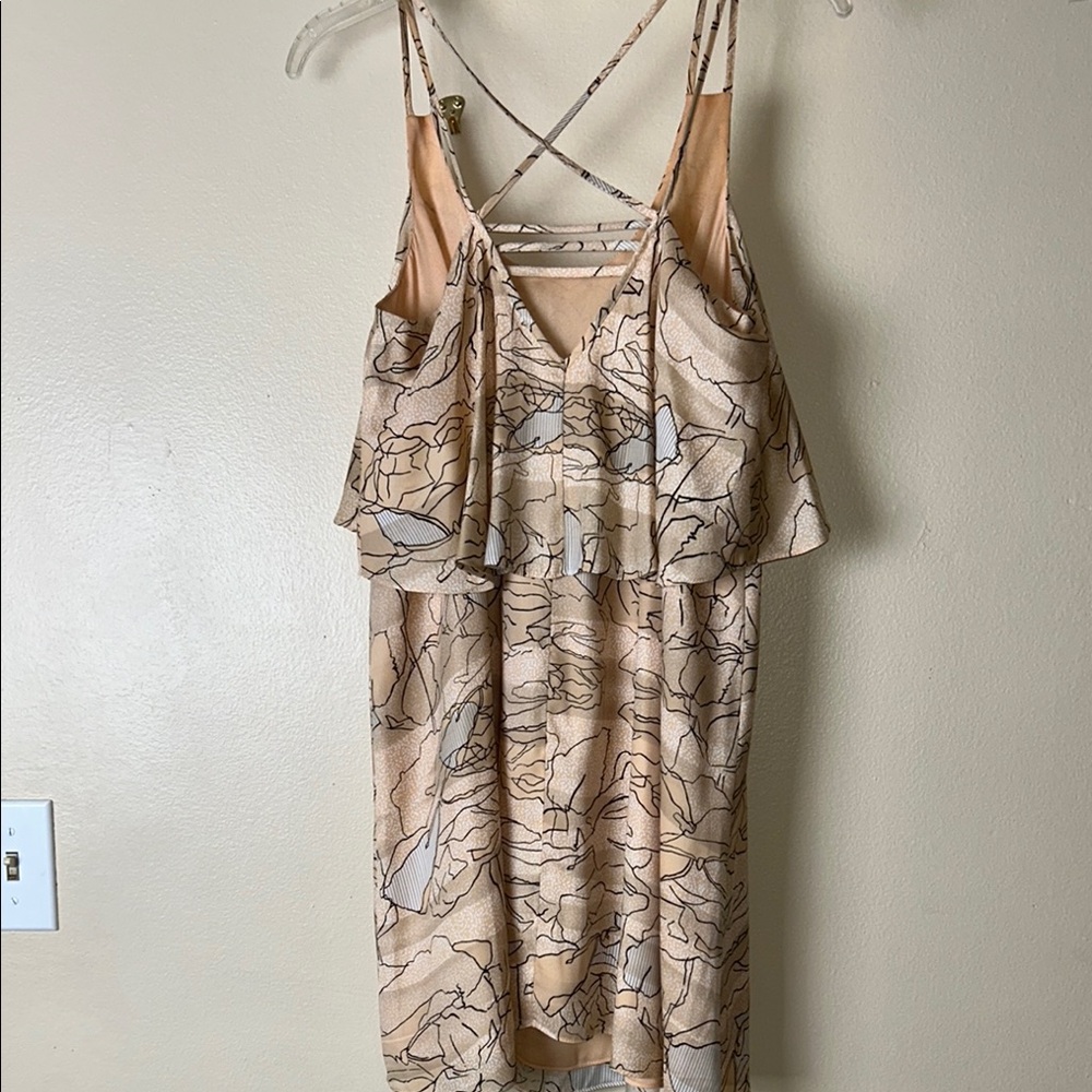 Bcbgeneration Tan Gray Spaghetti Strap Mini Dress - image 2